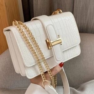 Brand New Square Shoulder Bag Crocodile pattern Crossbody bag